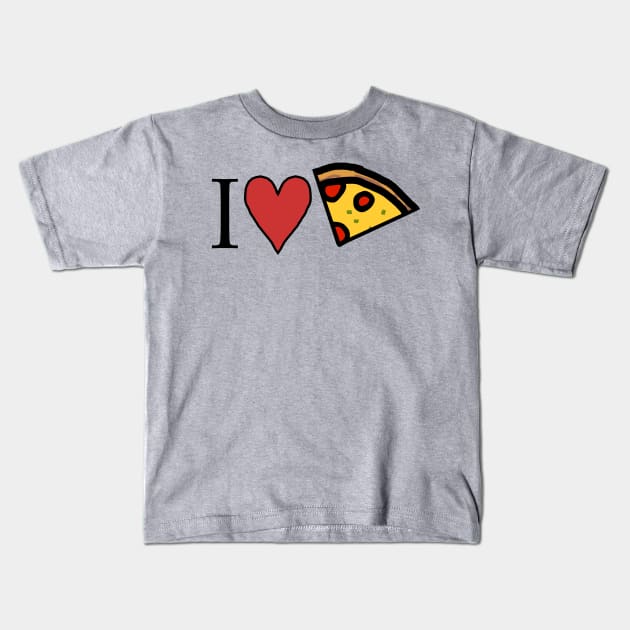 I Love a Slice of Pizza on Pi Day Kids T-Shirt by ellenhenryart